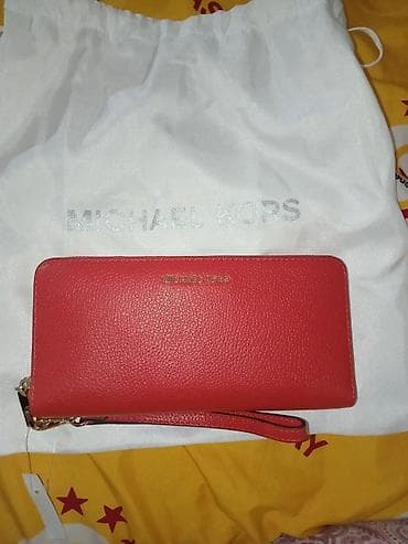 Aksesoari: Michael Kors ženski kožni novčanik/ručna torbica (wristlet), crvene — 2