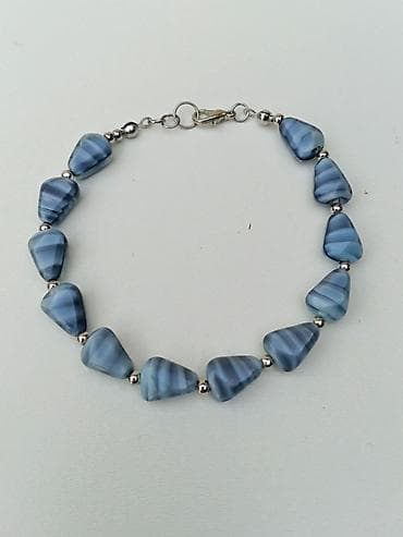 cartier narukvice muske: Narukvica Murano siva 2 - Materijal: Murano staklo, sivo sa nežnim — 2