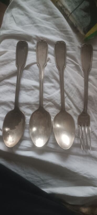 casio stari satovi: Stari escajg – set kašika i viljuška, klasičan dizajn sa reljefnim — 2