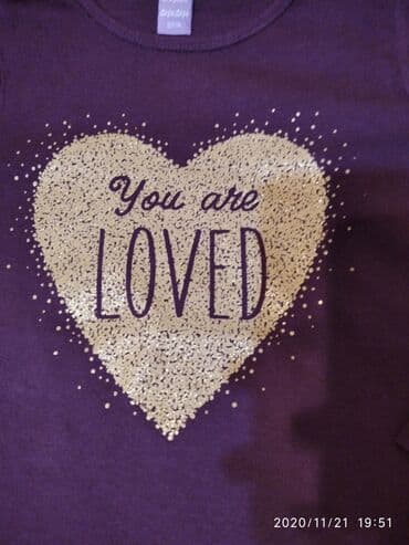 ljubičasta svečana haljina: Dopo dopo majica za devojcice Veličina 110 cm 4-5 god Kao nova realno — 5