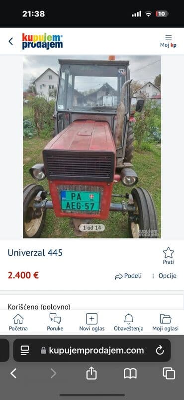 svetleca traka za auto: Traktor UNIVERZAL 445 standard bez ikakvih ulaganja. Gume nove — 2