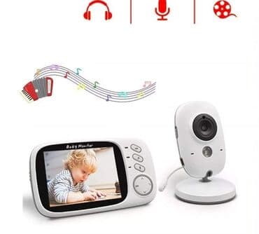 smart decija kamera: Bebi monitor sa kamerom za nadzor i termometrom 3,2 LCD ekran 7799 din — 1