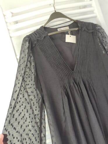 beli sako zara: Zara M, bоја - Crna, Oversize, Dugih rukava — 3