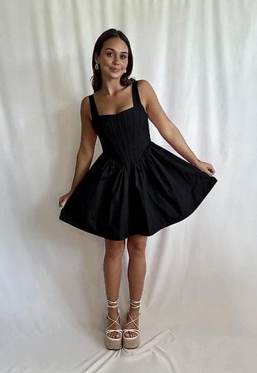 haljine srbija: Mini haljina sa korset krojem - Model: mini A-kroja sa bogato — 2