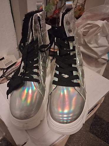 hit shoes anatomic: High boots, 38, color - Silver — 2