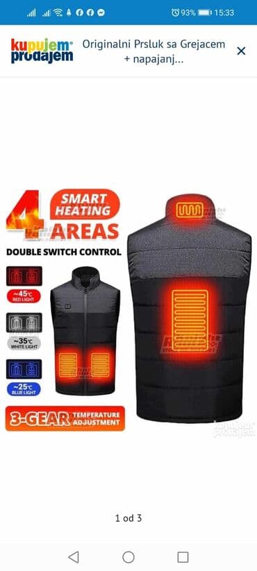Other Men's Clothing: Prsluk sa grejačima Prsluk koji greje + power bank - cena power banka — 3