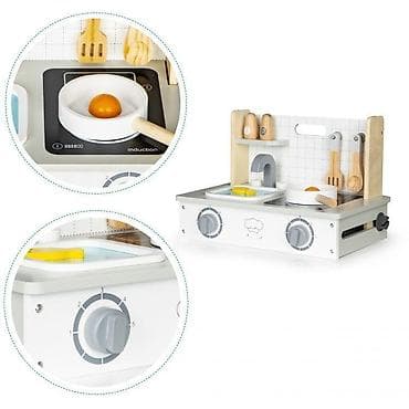 Kids' Kitchens: Drvena rerna sa dodacima, mini kuhinja ECOTOYS Šifra proizvoda: TL1 — 5