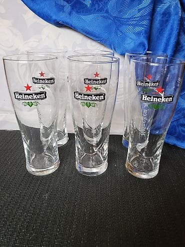stopsol staklo braon: Case nove,vintaz Heineken za pivo 0,350 L . Case sve na njima odsjaj — 6