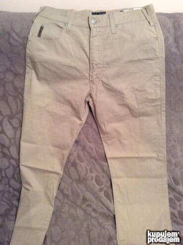new yorker sajt: ARMANI pantalone 33 98% cotton 2% elastin Polustruk 42-45cm duzina — 2