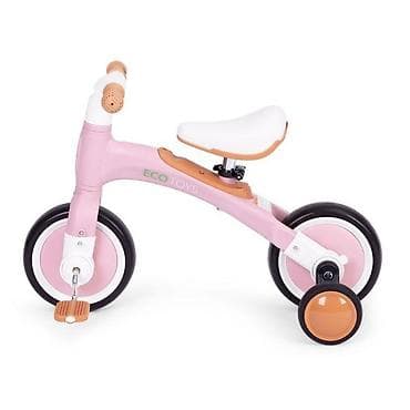 zvoncare za punije: Ecotoys balans bicikl sa pedalama i pomoćnim točkovima 3u1 – pink — 6