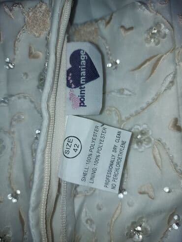 korset kais: XL (EU 42), Polyester, Floral, color - ivory — 3