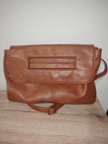 Putni koferi i torbe: Ženska torba preko ramena – konjak braon - Materijal: veštačka koža — 2