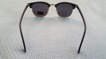 oglad: Ray ban clubmaster, black, unisex, nove. Crno staklo i crno-zlatan ram — 1