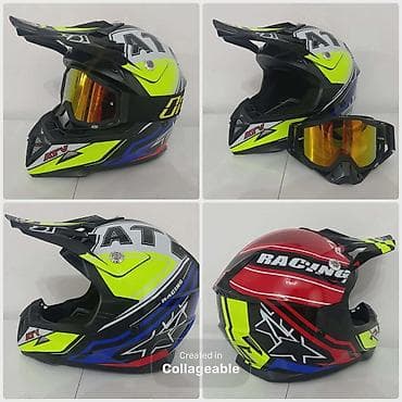 prijevoz skutera: Kaciga za motokros/ATV sa naočarima – YEMA Racing - Tip: integralna — 2