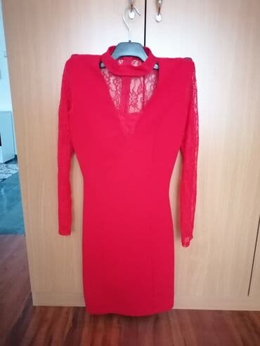 haljine c a: S (EU 36), color - Red, Cocktail, Long sleeves — 1