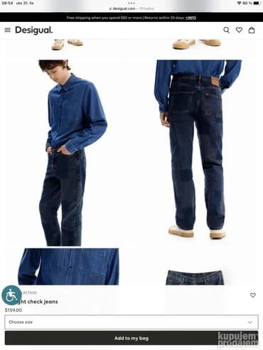 Lepota i nega: Original DESIGUAL farmerice 34 KAO NOVE 100% cotton Polustruk — 6