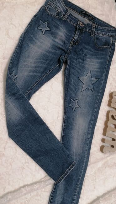 pocepane pantalone: Nove One Love M Nove Prelepe sa aplikacijom u obliku zvezde,skroz — 5