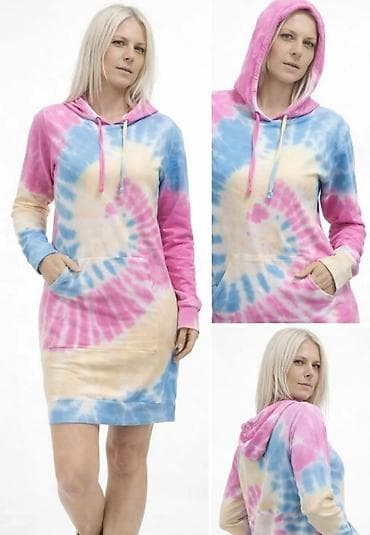 mint sako: Haljina sa kapuljačom, u stilu dukserice, sa zanimljivim spiralnim — 2