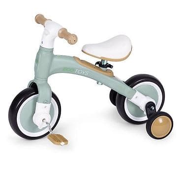 ranac sa imenom: Ecotoys balans bicikl sa pedalama i pomoćnim točkovima 3u1 – green — 1