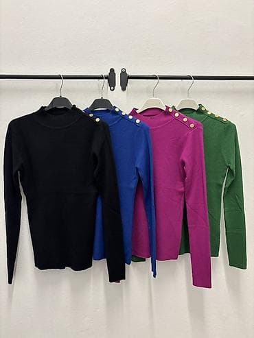 Haljine: Ženski pleteni džemperi – više modela i boja - Kroj: uski/fit, dugi — 1