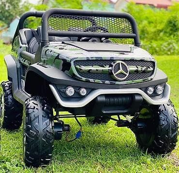 gumene klompe za decu: Džip Mercedes Unimog 4×4 – licencirani dečiji dvosed na akumulator — 1