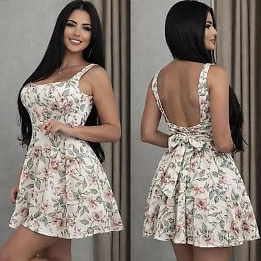 Dresses: Letnja ženska haljina na bretele sa floralnim printom - Kroj — 2