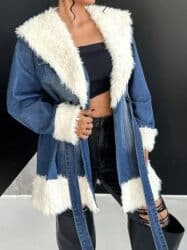 cameleon kaput: 🤎 Topla i moderna 🤎 Cena 4800 Predivna braon jakna od velura, iznutra — 1