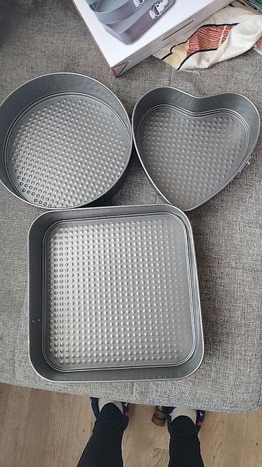 stalaza za alat: Set kalupa za torte – 3 komada (springform) - Oblik: okrugli — 2
