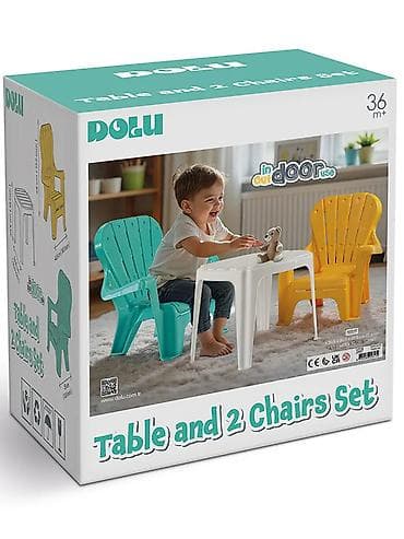 Sto i stolice Dolu – set za decu uzrasta 3–7 godina Opis: - Set