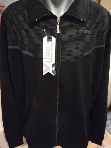 pantalone za punije: Novi muski duks sa kragnom u velikom broju Benx 5XL Crni. Turski — 4