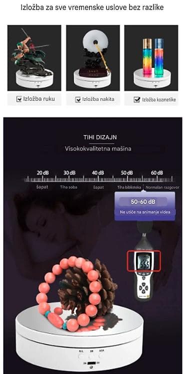 TV & Video: Nov rotirajući sto radi na USB kabal. USB Kabal je dugačak 1 m. Može — 3