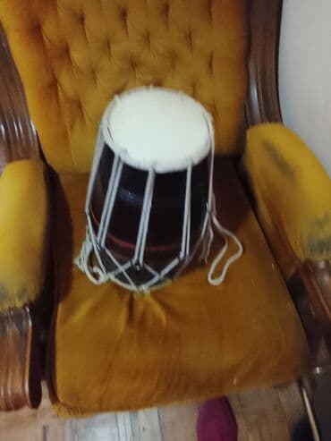 Tradicionalni ručno vezani dvooglavi bubanj (tip dholak/nafram) - — 3