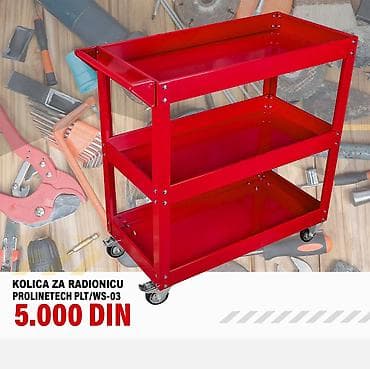 češki porcelan bernadotte: Kolica za radionicu ProlineTech PLT/WS-03 - Metalna servisna kolica — 1