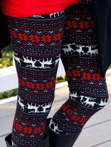 zimske helanke prodaja: Helanke zimski motivi Vel. univerzalna Elastin 10-20% Pet različitih — 6