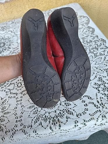 gleznjace sa petom: Kožne ženske cipele, broj 38,5 - Gazište: 26 cm - Materijal: prirodna — 4