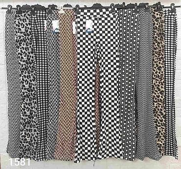 riselje haljine: 💫Ženske zvoncarice – crno‑beli geometrijski print ✅Vise modela ✅1500 — 10