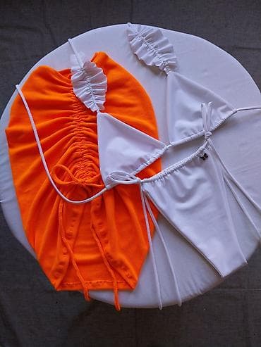 p.s farmerice: Beli bikini dvodelni set – trokutasti kupaći - Boja: bela, mat finiš — 4
