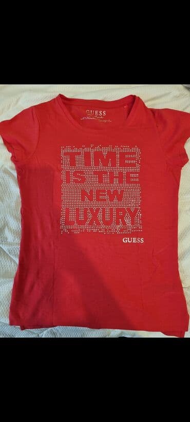 lindex majice: Guess, M (EU 38), Cotton, color - Red — 1