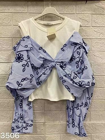 pull and bear jakne cena: Bluza/top sa spuštenim ramenima i čvorom sprijeda – Emi Moda, Made in — 6