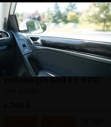polovni automobili pezo 206 benzin: Volkswagen Golf 6 1.4 TSI, trovratni hatchback u beloj boji. Ključne — 10