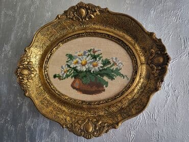 umetnicke slike mora: Goblen stari margarete bez ostecenja. Visina. 34,5cm — 2