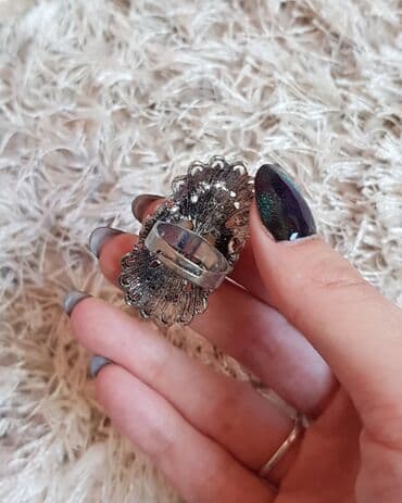 prsten zmija srebro: Handmade — 3