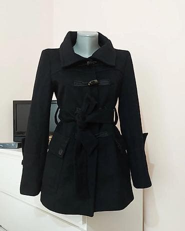 Zara crni kaput 100%vuna Odlicno stanje Velicina je S Duzina: 71cm
