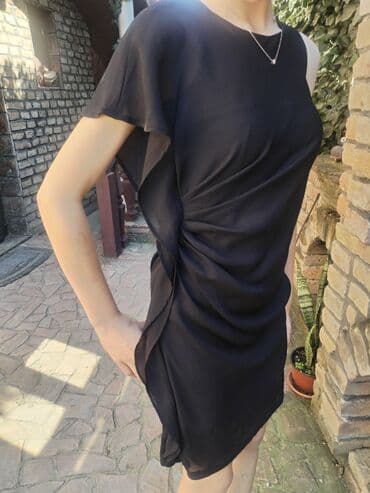 c a haljine 2022: XS (EU 34), color - Black, Cocktail, Other sleeves — 2