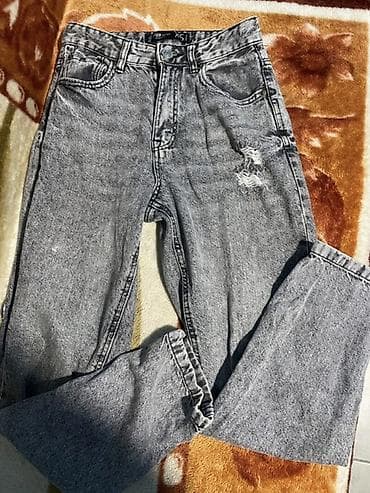miami majica new yorker: Sive teksas pantalone FB Sister – Mom’s Fit - Veličina: XS - Kroj — 1