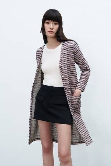 zara cargo pantalone: S (EU 36), Na kopčanje, Karirani — 3