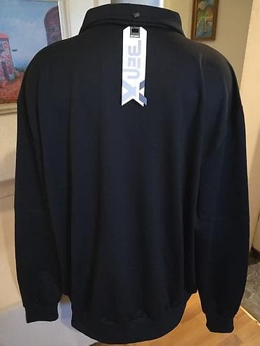 barcelona tech fleece: Novi muski duks sa kragnom u velikom broju Benx 5XL Crni — 4