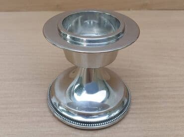 Značke, ordenje i medalje: LUX Posrebreni Svećnjak 5 Luxuzni, Porebreni Svećnjak. Visina 7 cm — 2