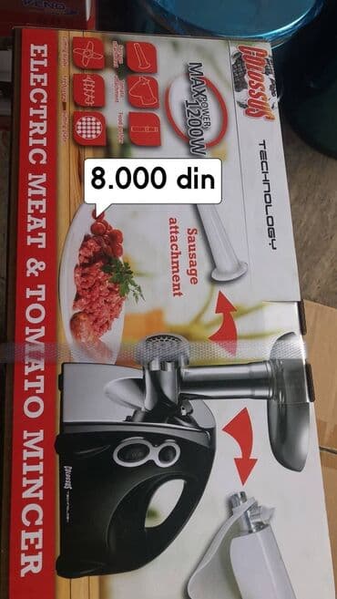 slavski kompleti: Cena 8.000 din Colossus električni mlin za meso i paradajz CSS-5426 — 1