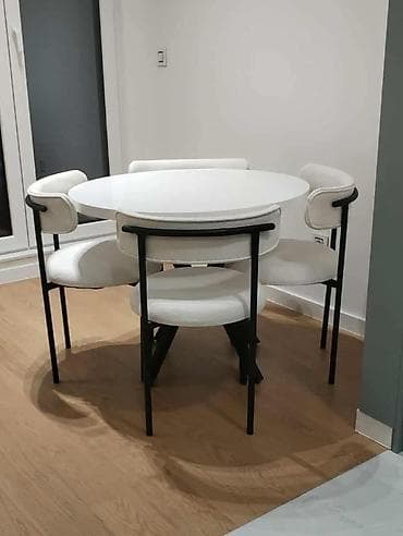 ikea trpezarijski setovi: Okrugli trpezarijski set – sto i 4 stolice - Sto: okrugla ploča u — 2